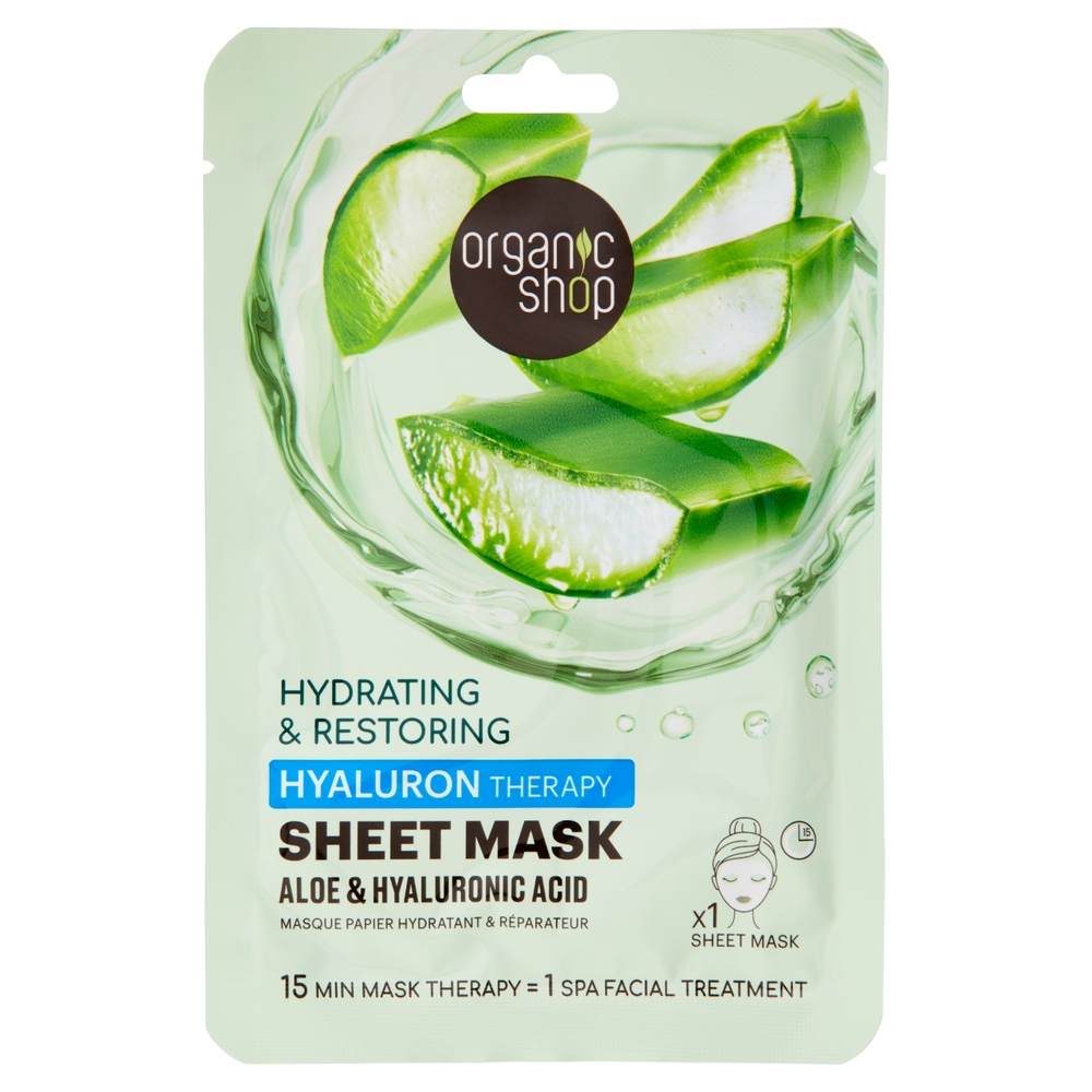 organic shop Hydrating & Restoring Sheet Mask Aloe & Hyaluronic Acid 25 g